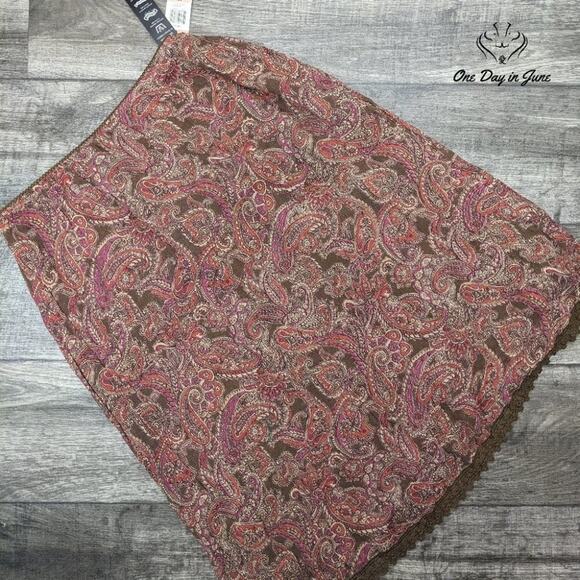 Style & Co. Dresses & Skirts - Style & Co Aged Paisley Boho Midi Skirt Size 12